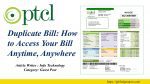 PTCL bill